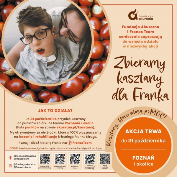 Akcja charytatywna - Zbieramy kasztany dla Franka